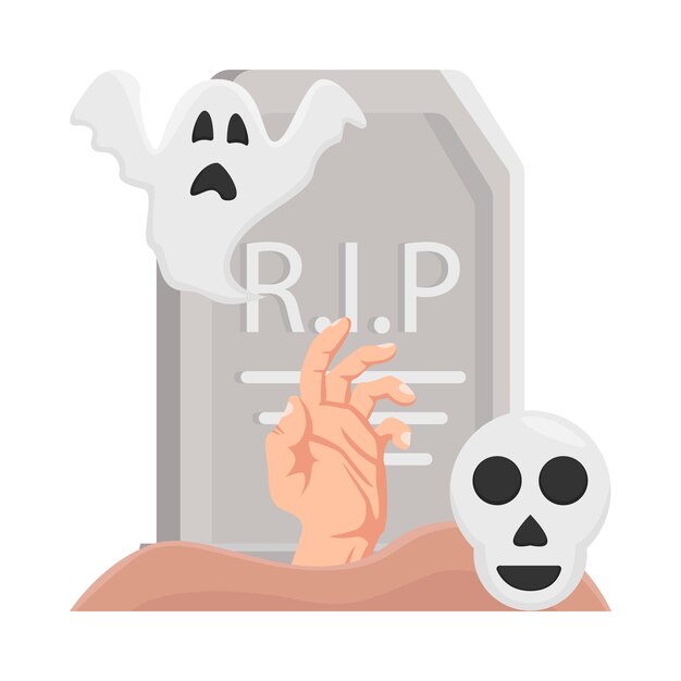 Vector ilustración del cementerio