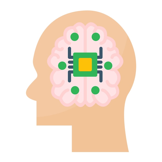 Ilustración del cerebro humano aplanado