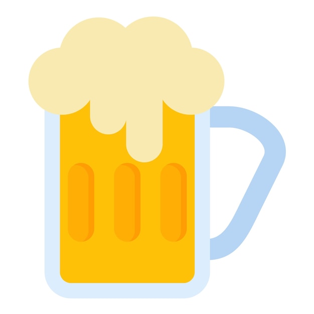 Ilustración de la cerveza aplanada
