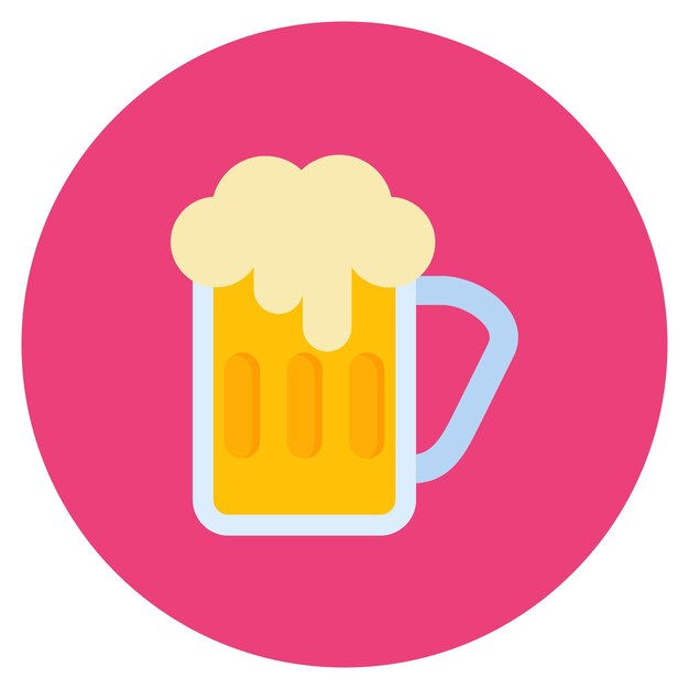 Ilustración de la cerveza aplanada