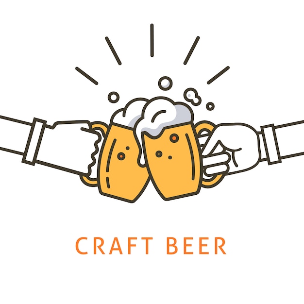 Ilustración de cerveza artesanal