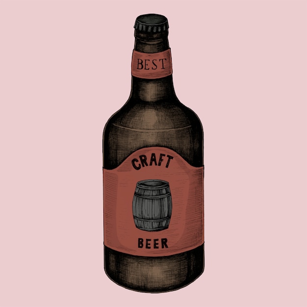 Ilustración de una cerveza artesanal