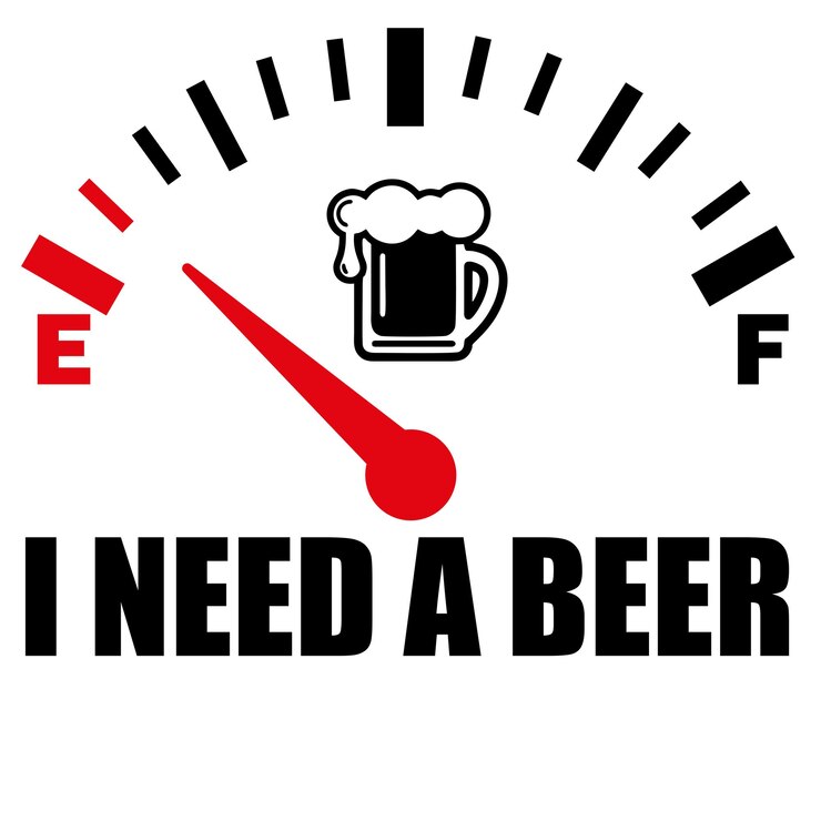 Vector ilustración de cerveza diseño minimal icono de cerveza en fondo blanco necesito una cerveza ideal para camisetas