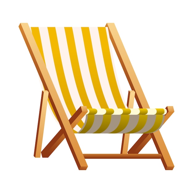 Ilustración de chaise lounge vectorial sobre fondo blanco