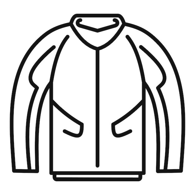 Ilustración de una chaqueta con cremallera