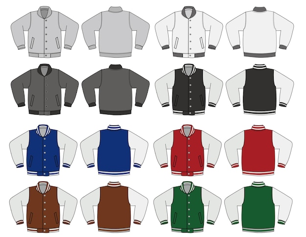 Ilustración de la chaqueta del equipo universitario