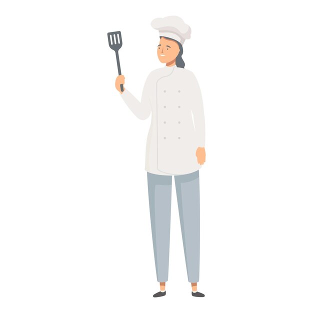 Ilustración de un chef profesional con una espátula