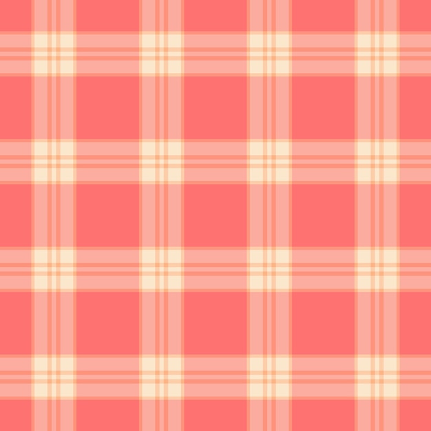 Ilustración de chequeo de tartán vector saludo textura de tela fondo de cinta patrón textil a cuadros sin costuras en colores rojo y naranja