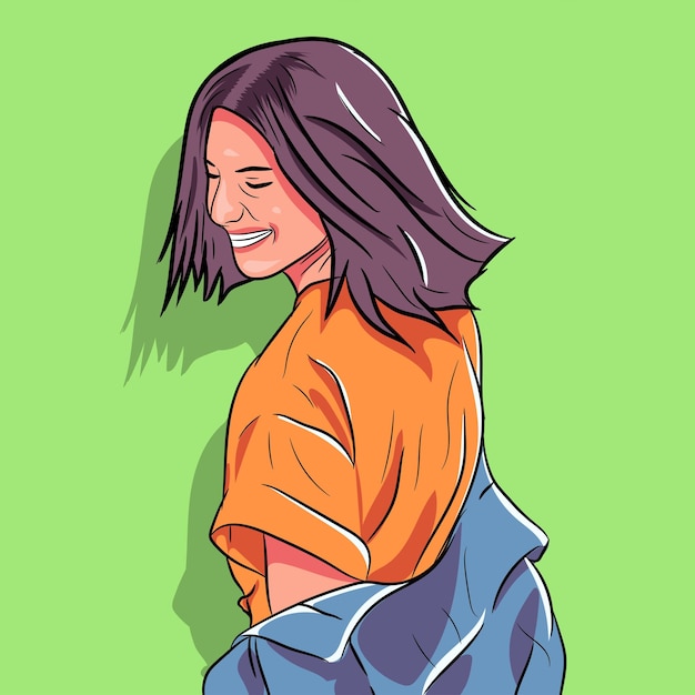 Ilustración de chica fría