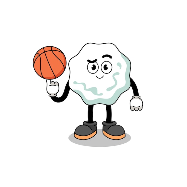 Ilustración de chicle como jugador de baloncesto