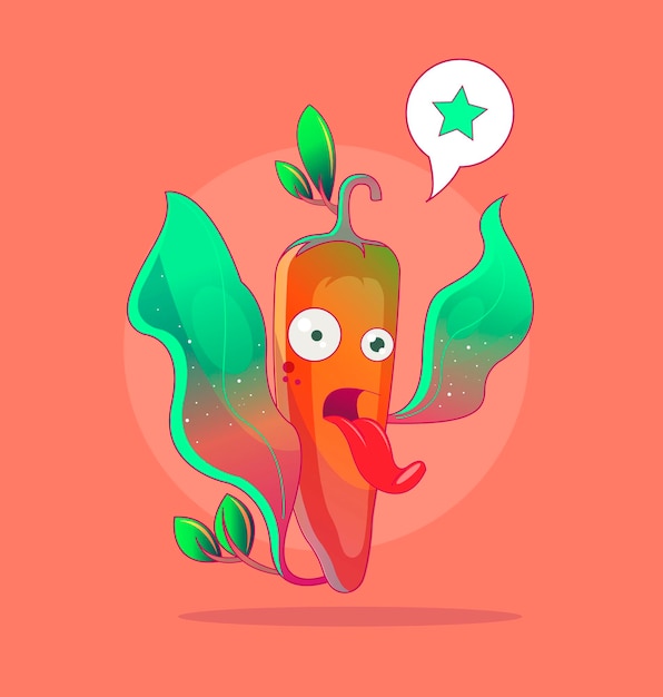 Vector ilustración de chile picante mexicano