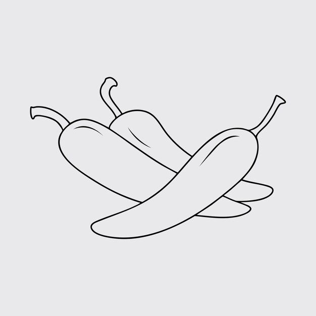 Ilustración de Chili Peppers para diseños culinarios y relacionados con la comida