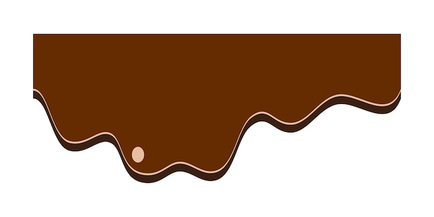 Ilustración de chocolate derretido dibujada a mano Gotas y manchas de chocolate