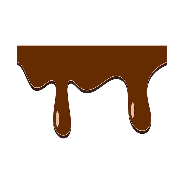 Ilustración de chocolate derretido dibujada a mano Gotas y manchas de chocolate