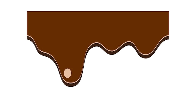 Ilustración de chocolate derretido dibujada a mano Gotas y manchas de chocolate
