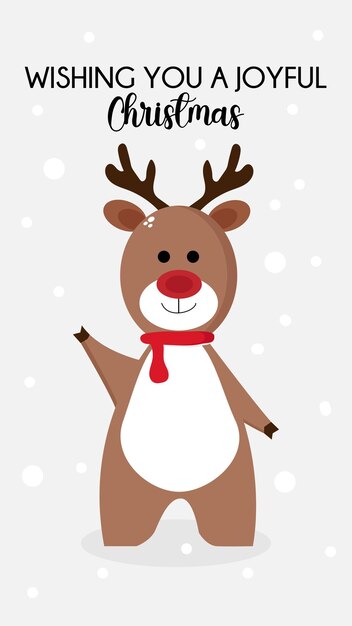 Ilustración del ciervo de Navidad