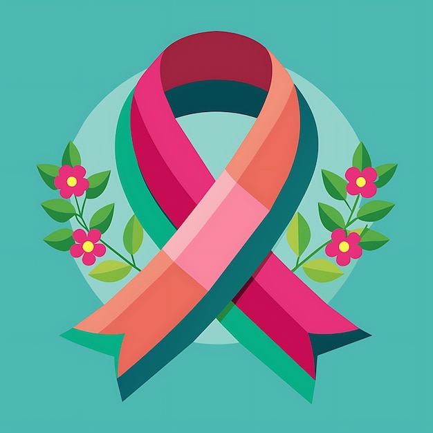 Vector ilustración de la cinta del cáncer