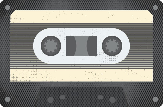 Vector ilustración de la cinta de cassette retro