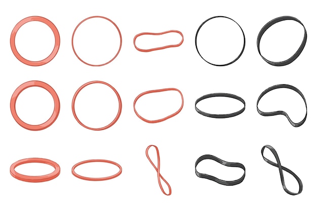 Ilustración de una cinta de goma
