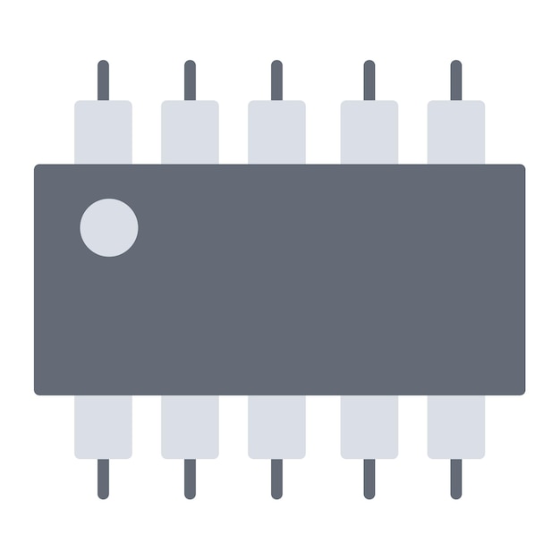 Ilustración de un circuito integrado plano