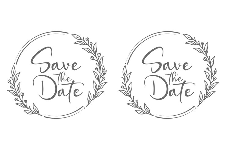 Vector ilustración circular hermosa de las insignias de la boda