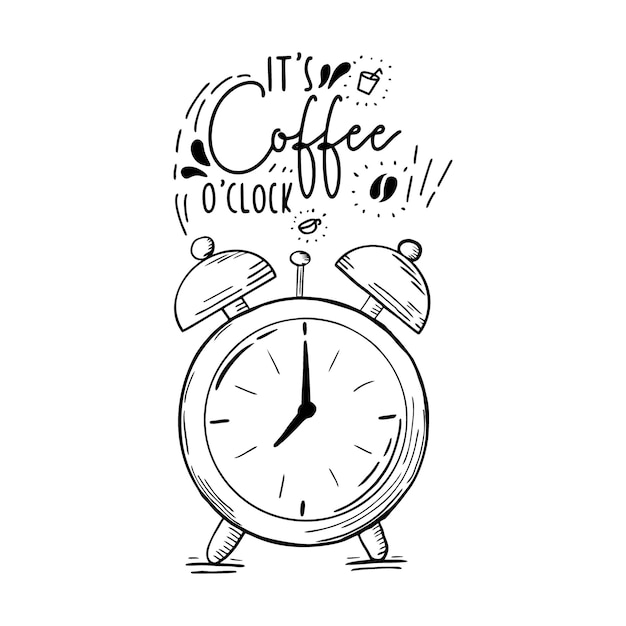 Ilustración de citas motivacionales de cartel de tipografía de letras de café