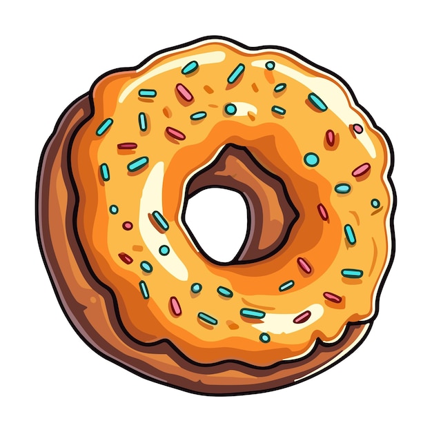 Ilustración clásica de clip art de rosquillas esmaltadas