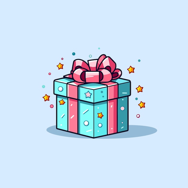 ilustración de clip art de caja de regalo de lujo