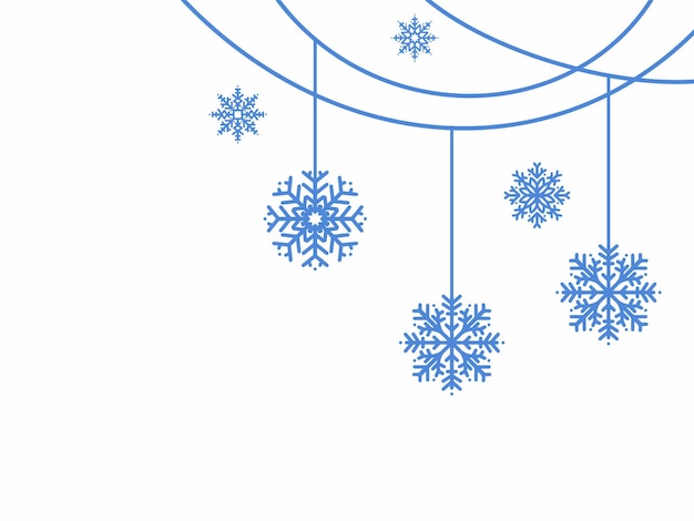 Ilustración del clip art del copo de nieve de la frontera de Navidad