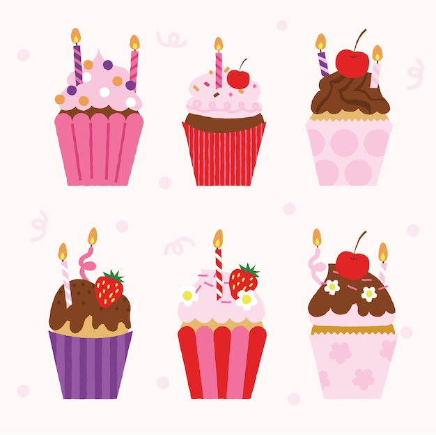 Ilustración del clip de la tarta de cumpleaños