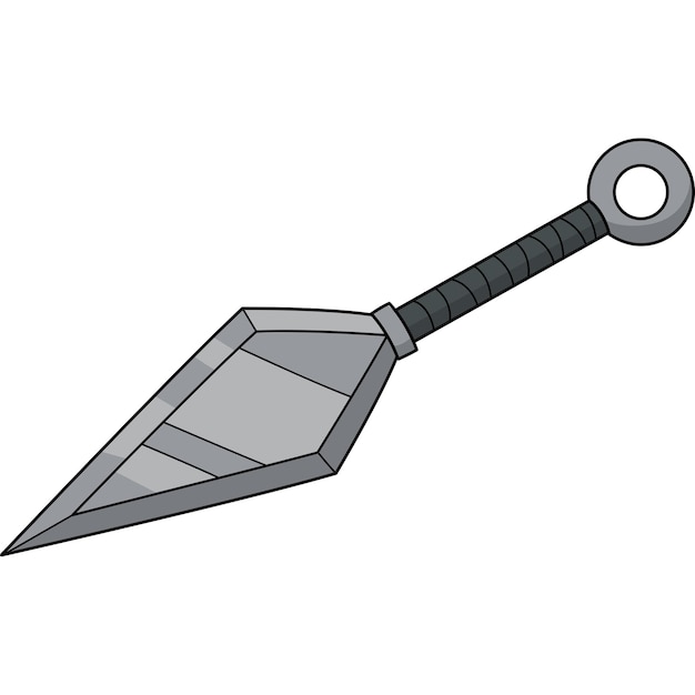 Ilustración de cliparts en color de dibujos animados de Ninja Kuna