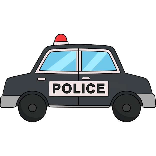 Ilustración de cliparts en color de dibujos animados de la policía