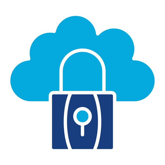 Ilustración de Cloud Lock Duotone (en inglés)
