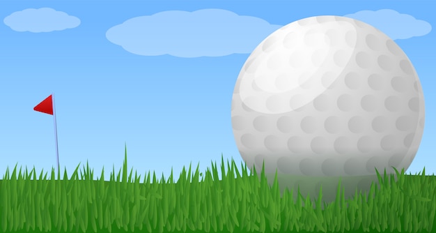 Vector ilustración del club de golf, estilo de dibujos animados