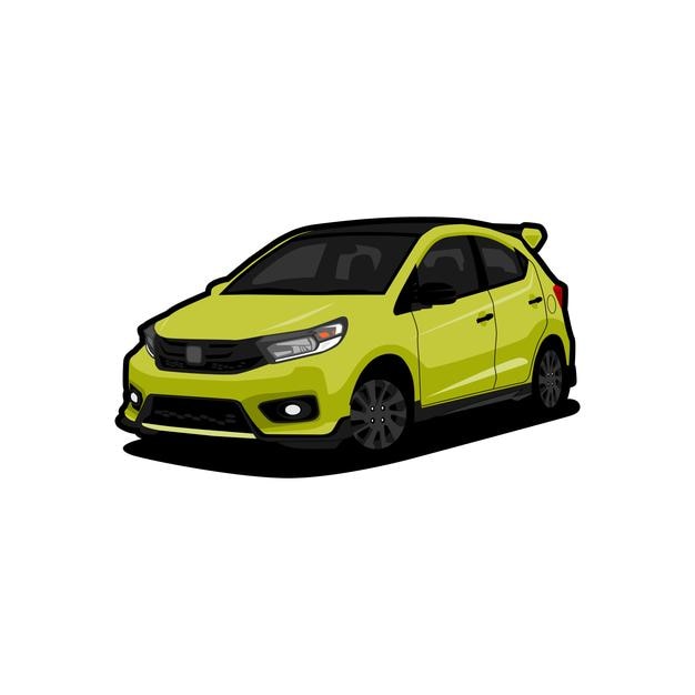 Vector ilustración de un coche de carreras verde vectorial