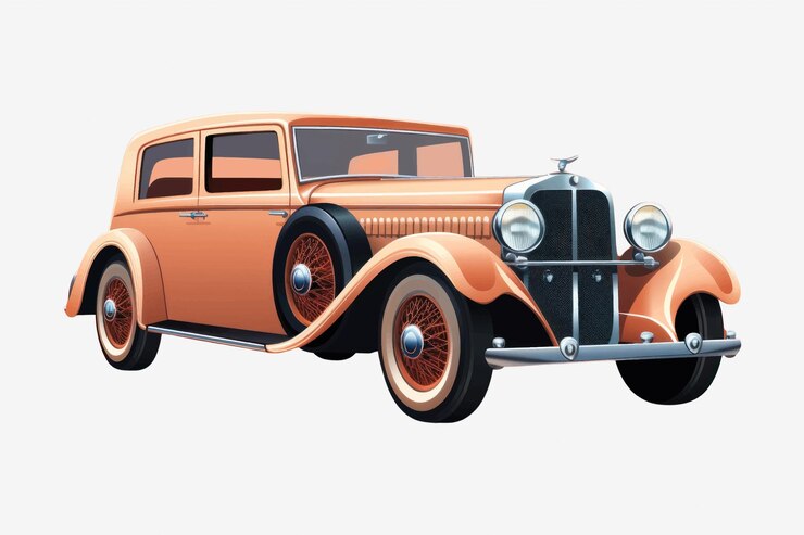 Vector ilustración de un coche clásico de época