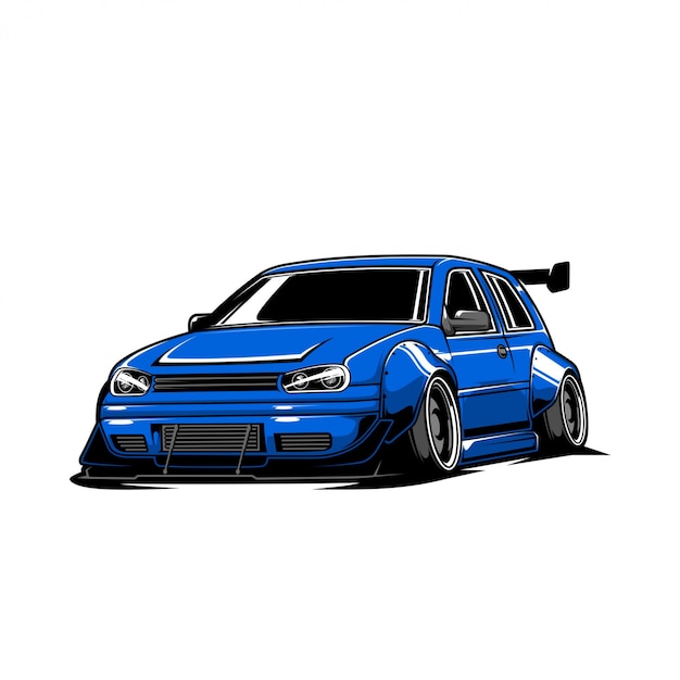 Ilustración del coche de deriva