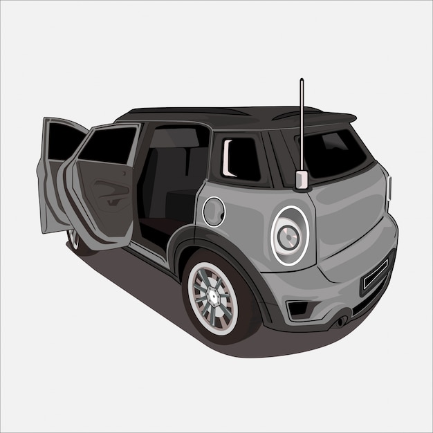 Ilustración de coche de diseño plano