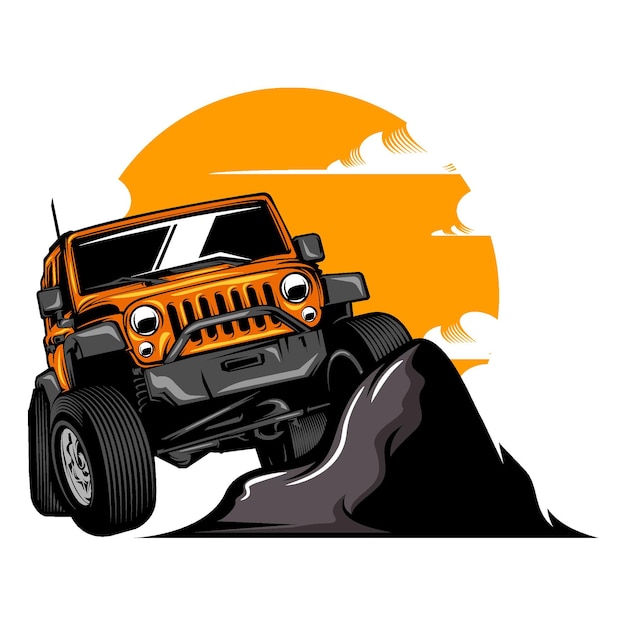 Ilustración de coche fuera de carretera