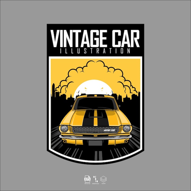 Ilustración del coche muscular
