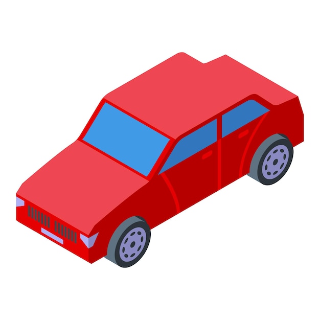 Ilustración de un coche rojo que muestra el transporte moderno
