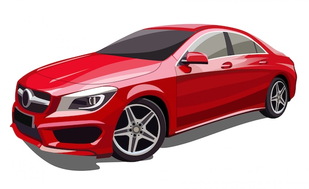 Ilustración del coche rojo