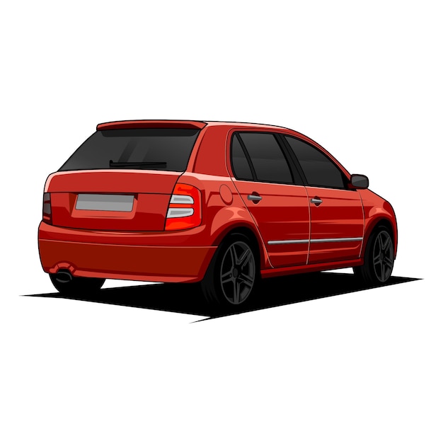 ilustración del coche rojo