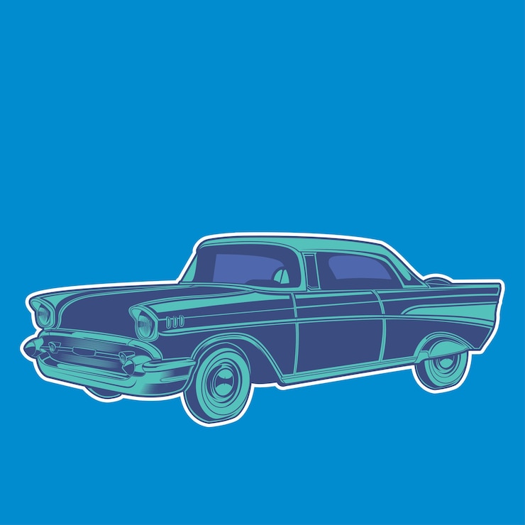 Ilustración de coche sedán issolated