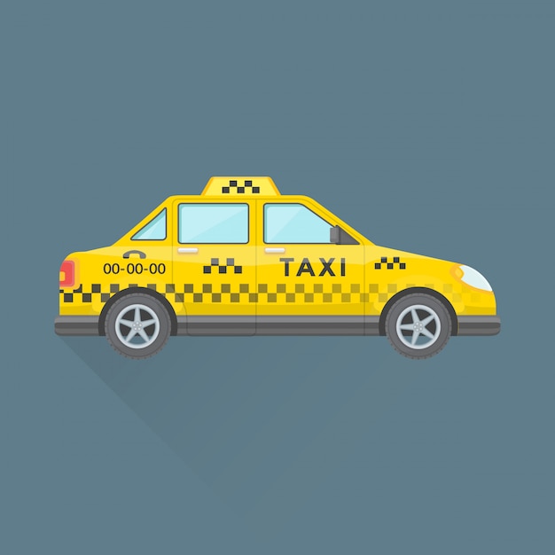 Vector ilustración de coche de servicio de taxi