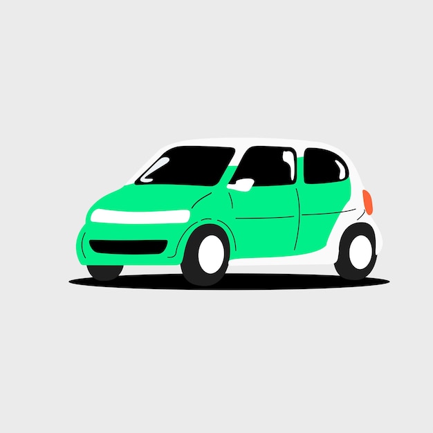 Vector ilustración de coche verde