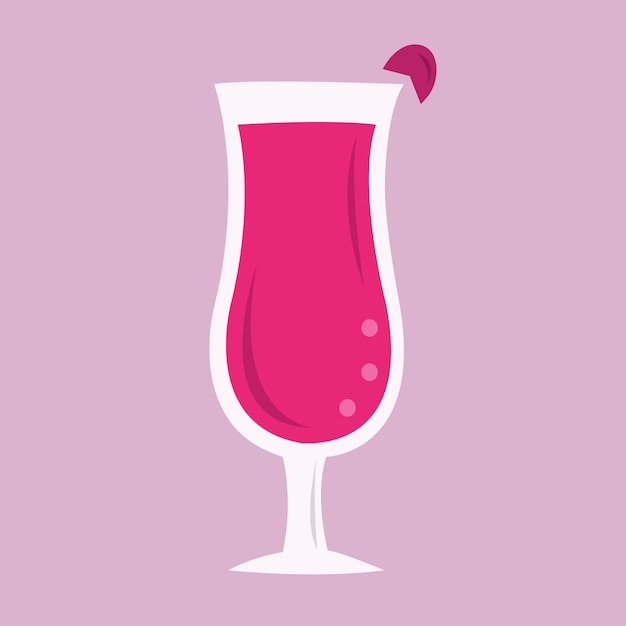 Ilustración de cóctel fresco rosa