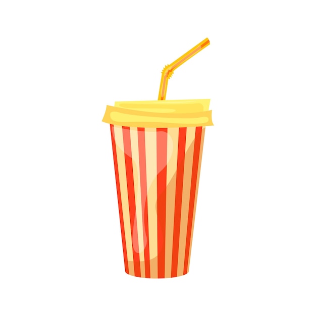 Ilustración de cola en vector editable de estilo de dibujos animados de color