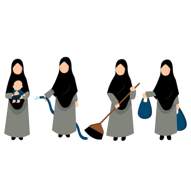 Ilustración de colección de actividades de mamá