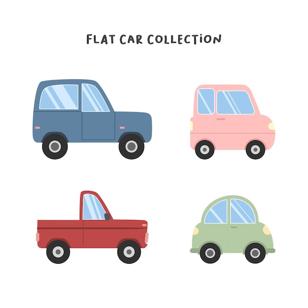 Ilustración de la colección de coches bonitos